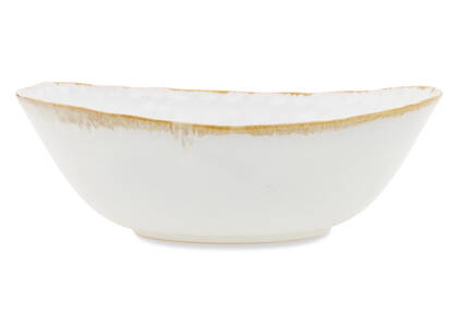 Crofton Glazed Serving Bowl White