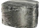 Sansa Faux Fur Pouf Grey Wolf