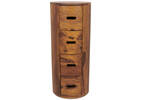 Drum 4 Drawer Pedestal -Sheesham Copper