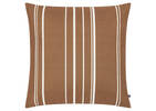 Coussin rayé ext. Suvi caramel/ivoire