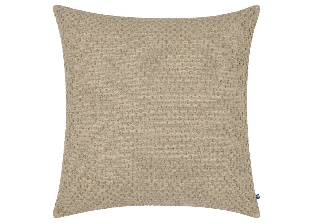 Coussin en coton Chiara 24x24 savane