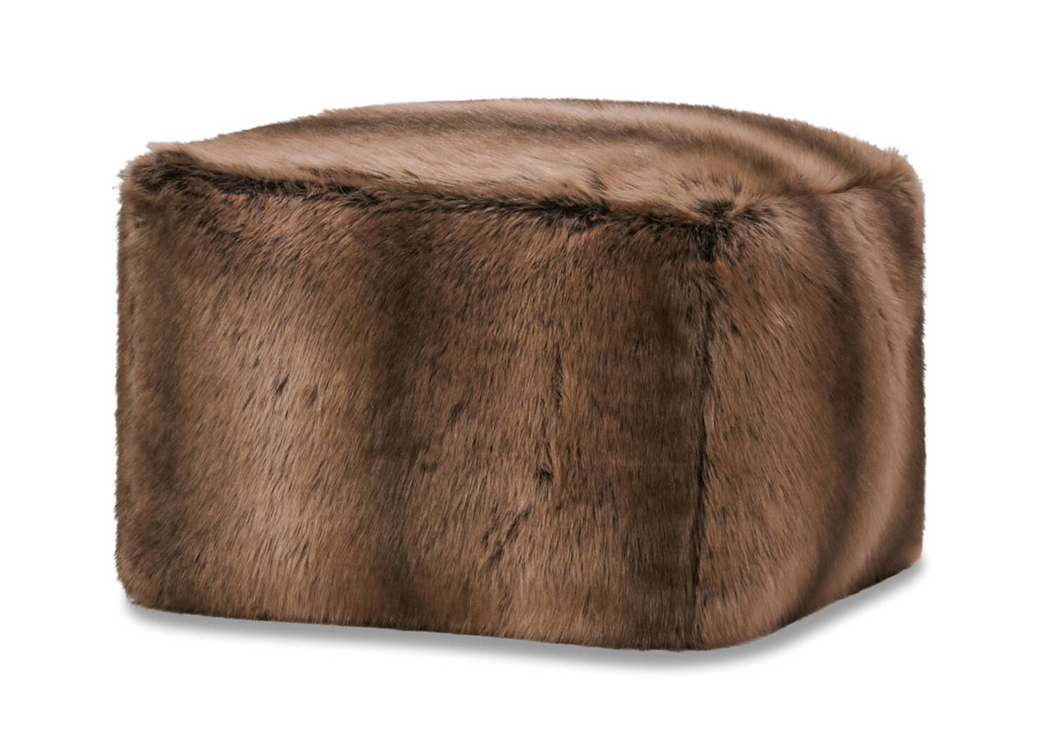 Pouf en fausse fourrure Fauna zibeline