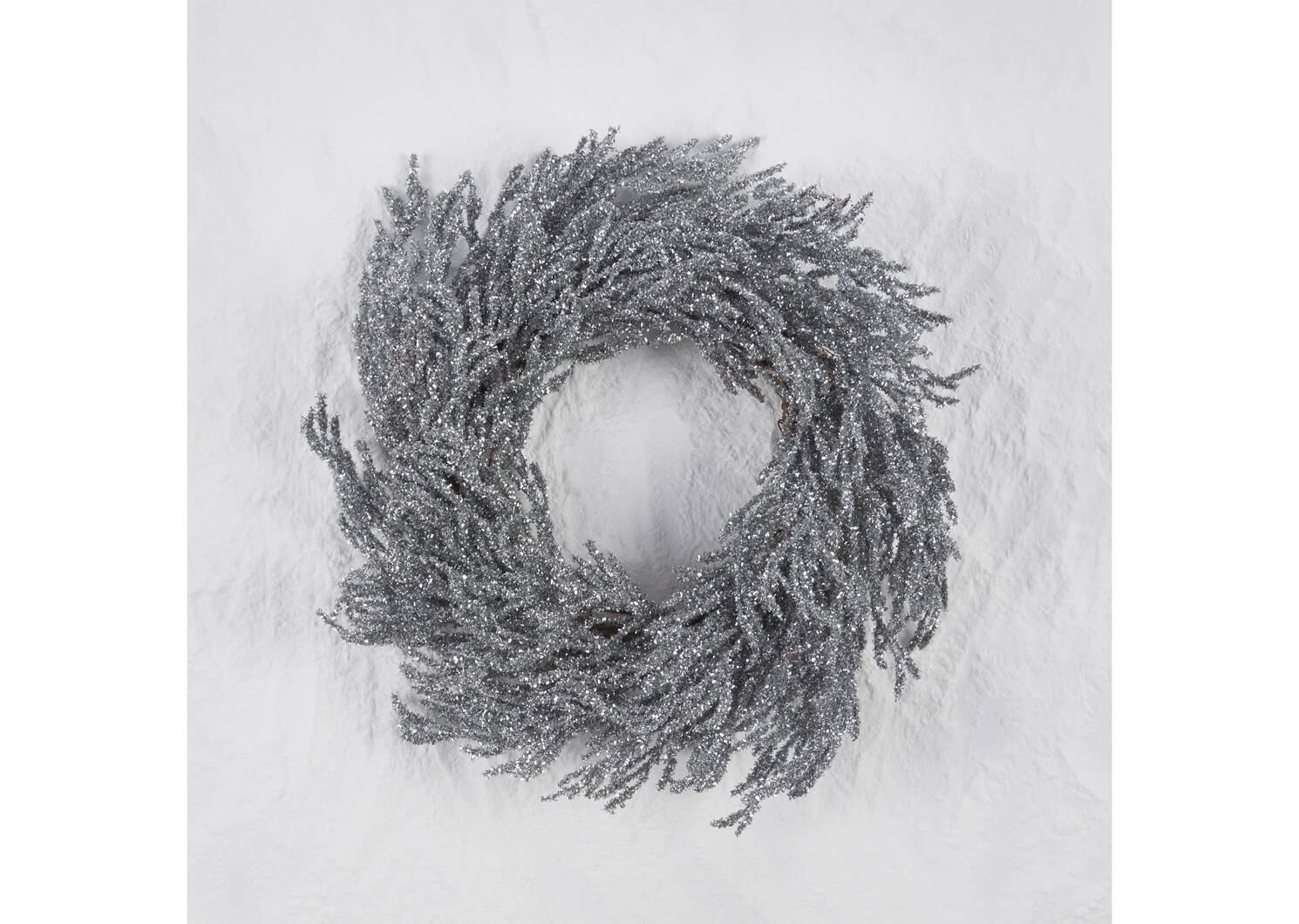 Arista Glitter Wreath Silver