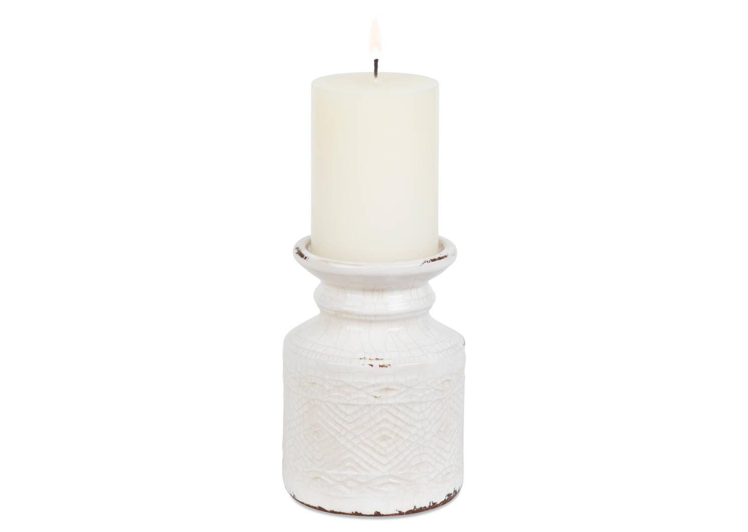 Tyree Candle Holder Small White
