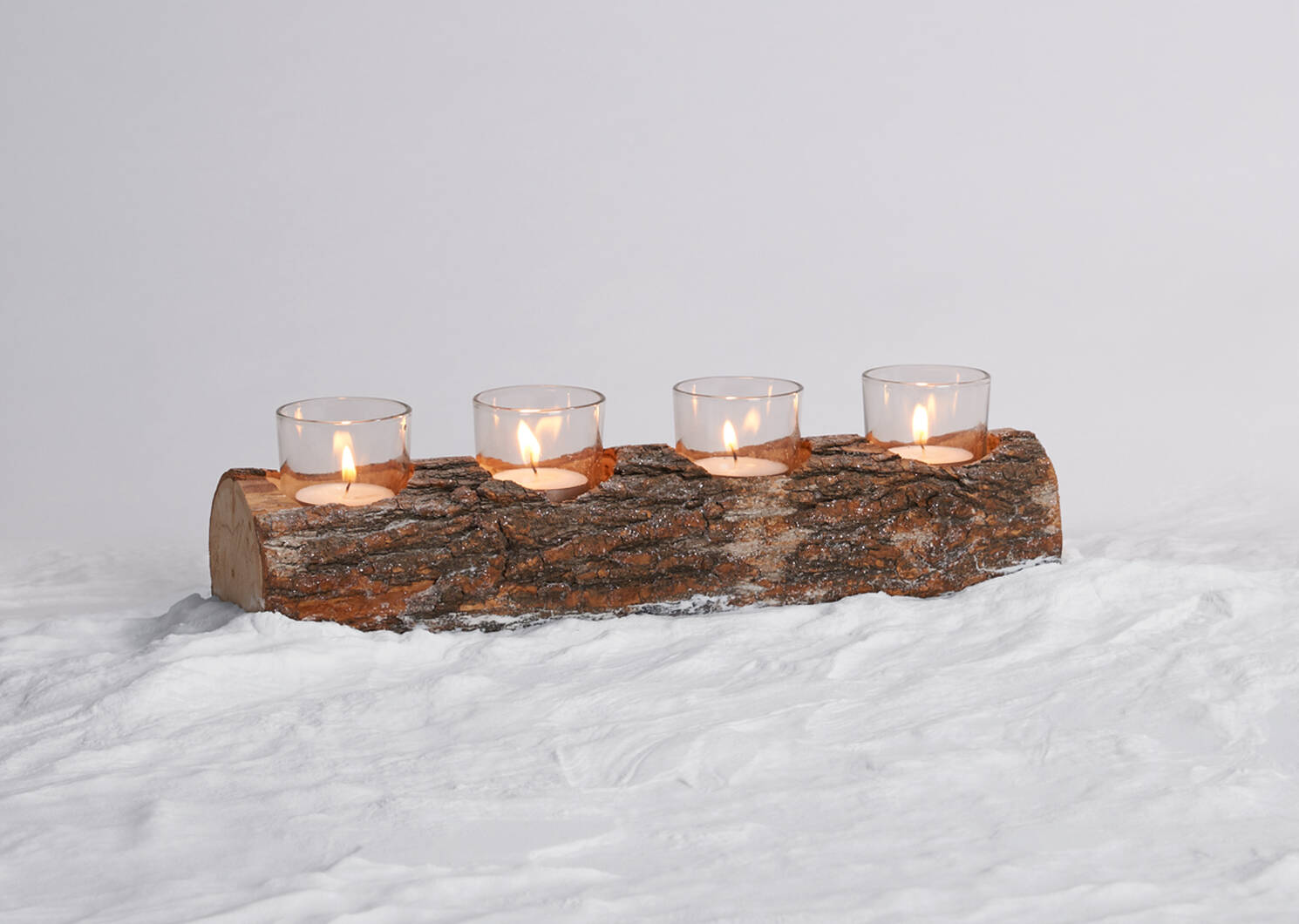 Woodlyn Tealight Holder Short Natural