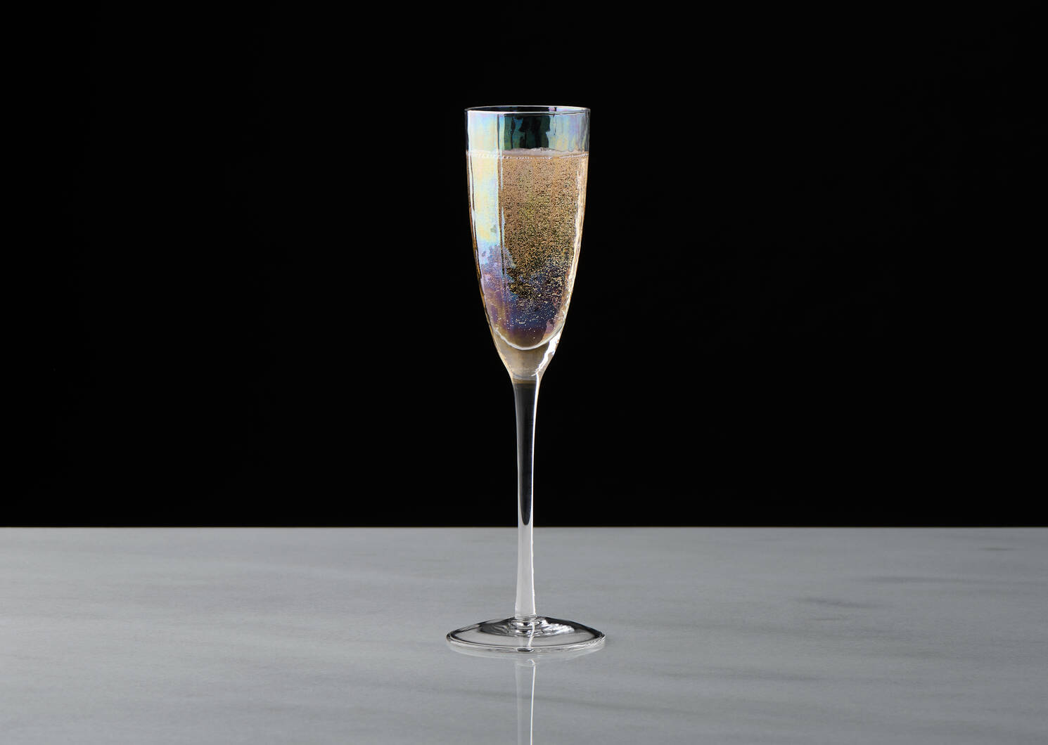 Lucent Champagne Flute Iridescent
