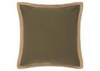Coussin bordure Acre 20x20 olive/jute