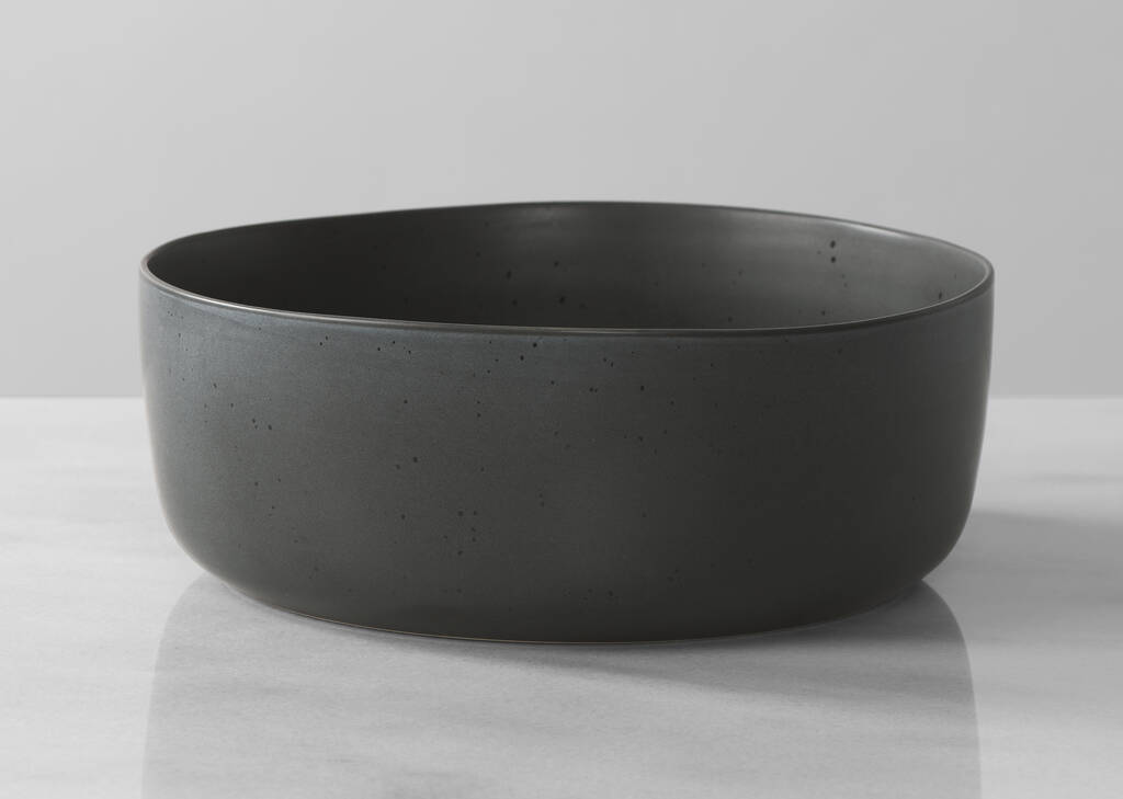 Bol de service Saturna gris foncé