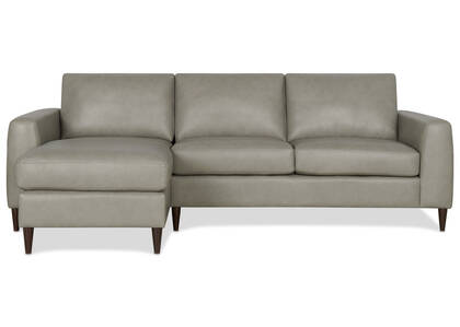 Kaston Custom Leather Sofa Chaise