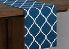 Trellis/Damask Table Runner Admiral