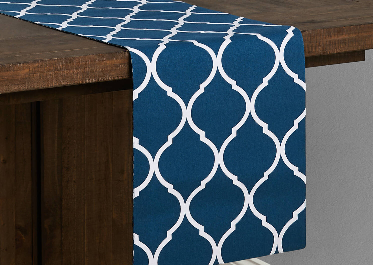 Trellis/Damask Table Runner Admiral