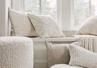 Coussin en coton Elisa 20x20 ivoire