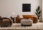 Gaetano Leather Sofa -Saddle Tan
