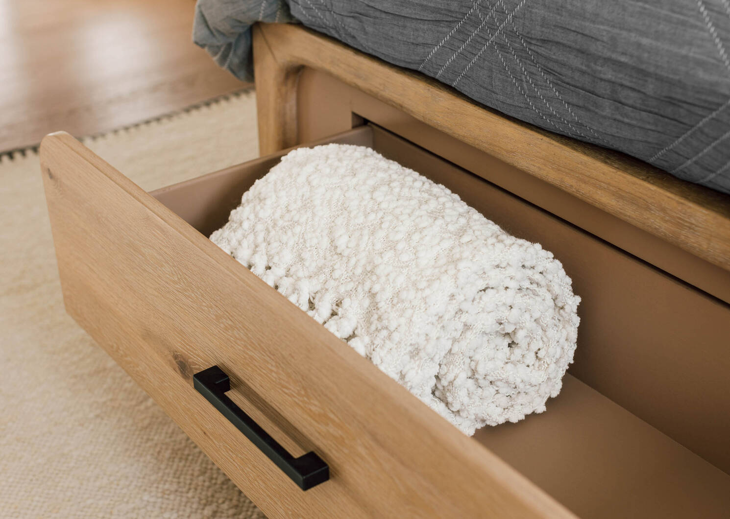 Marisol Storage Bed -Nevin Sand