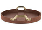 Tenly Round Tray Cognac