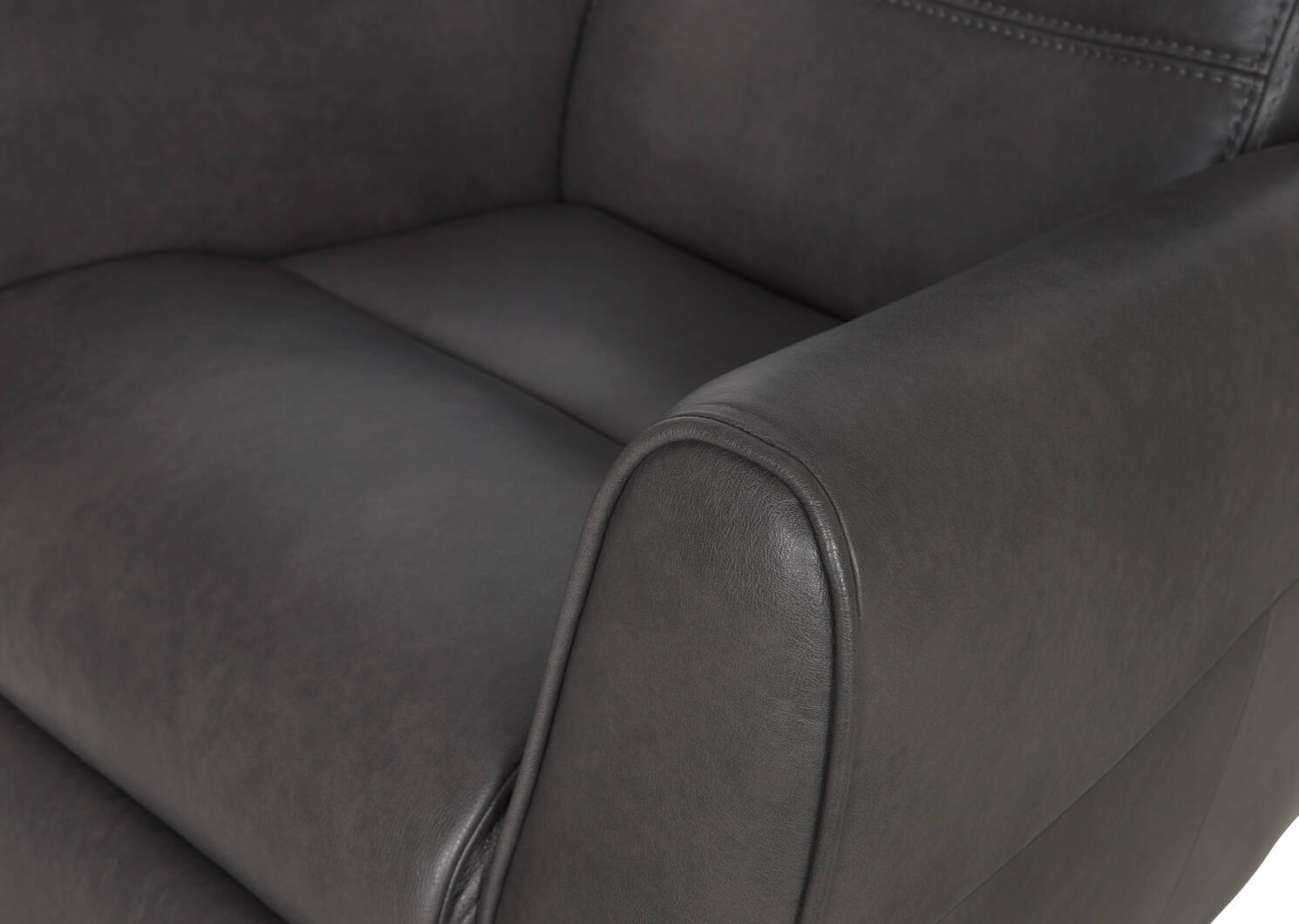 Fauteuil inc. cuir Bennett -Sol ardoise