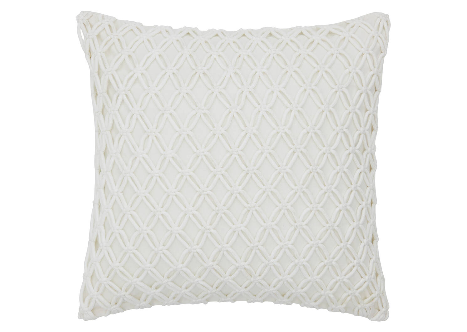 Coussin Corde 20x20 blanc