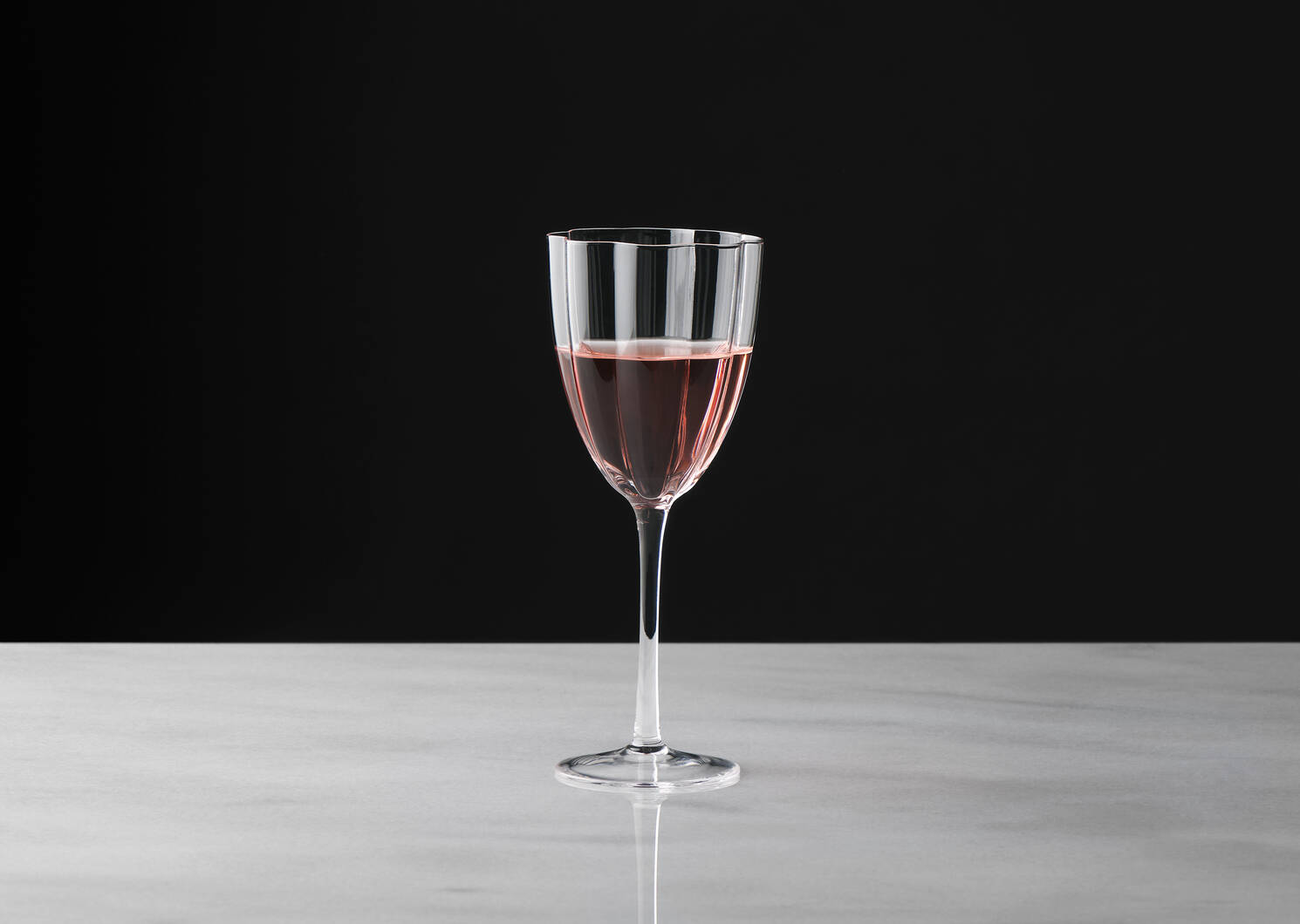 Violet Wine Glass Clear