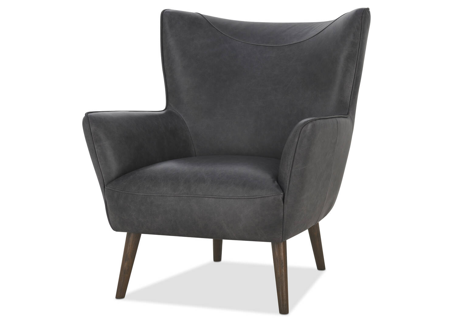 Fauteuil en cuir Diablo -Harrod charbon