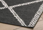 Tapis ext. Loreto 63x91 noir/blanc