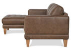 Carson Leather Sofa Chaise LCF -Wes Rum