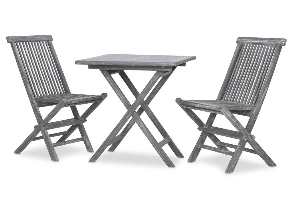 Galiano 3PC Patio Set -Teak Grey