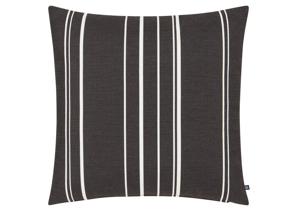 Perth Stripe Outdoor Pillow Black/Ivo