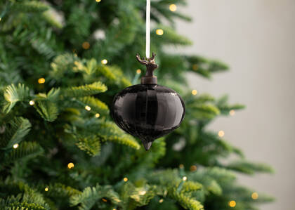 Deer Cap Onion Ornament Black