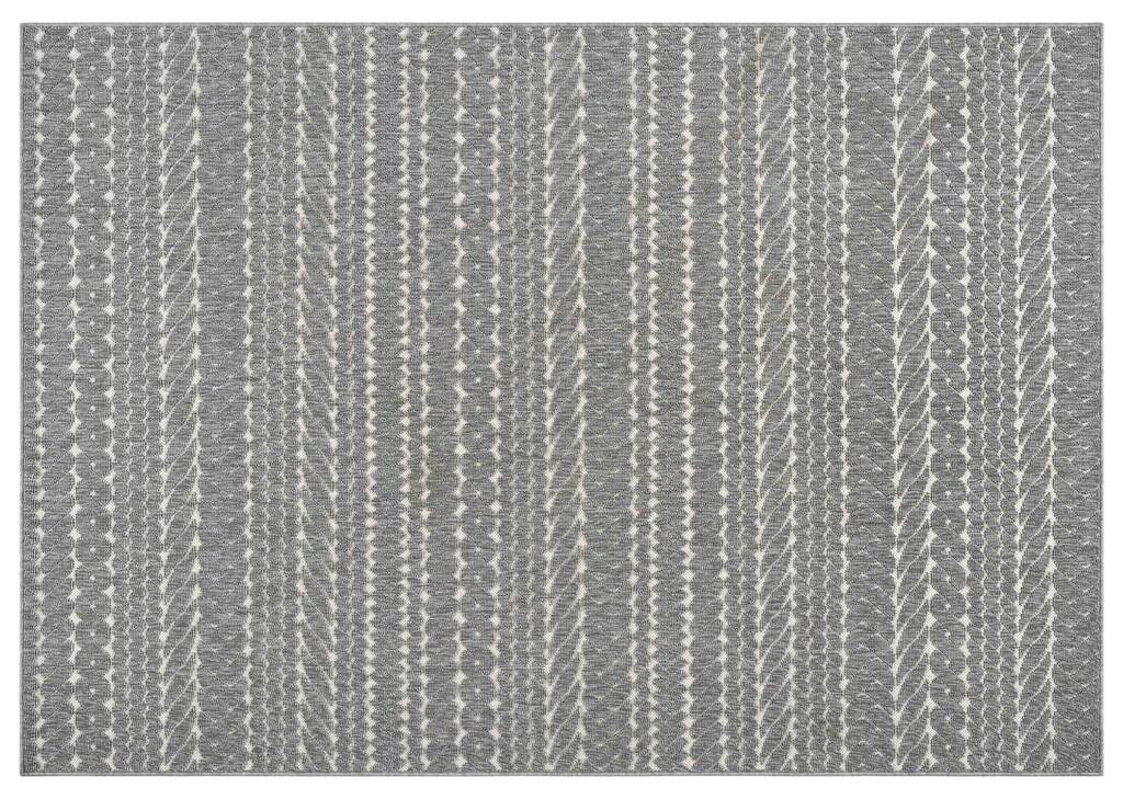Tapis motifs de corde Nita - gris/ivoire