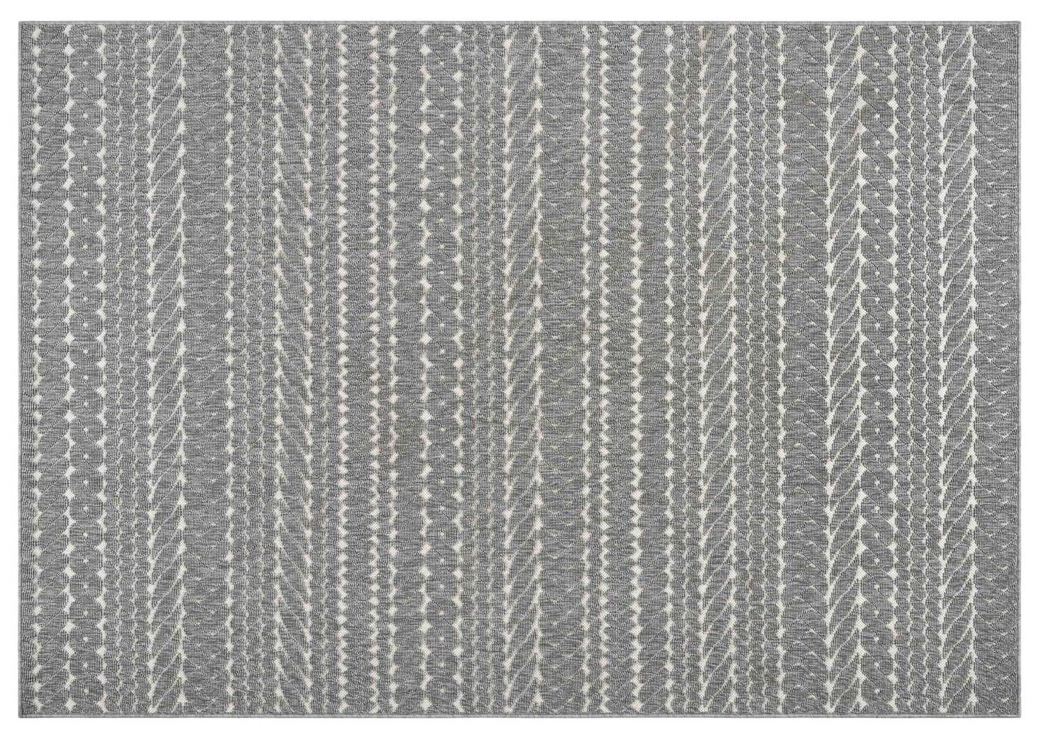 Tapis motifs de corde Nita - gris/ivoire