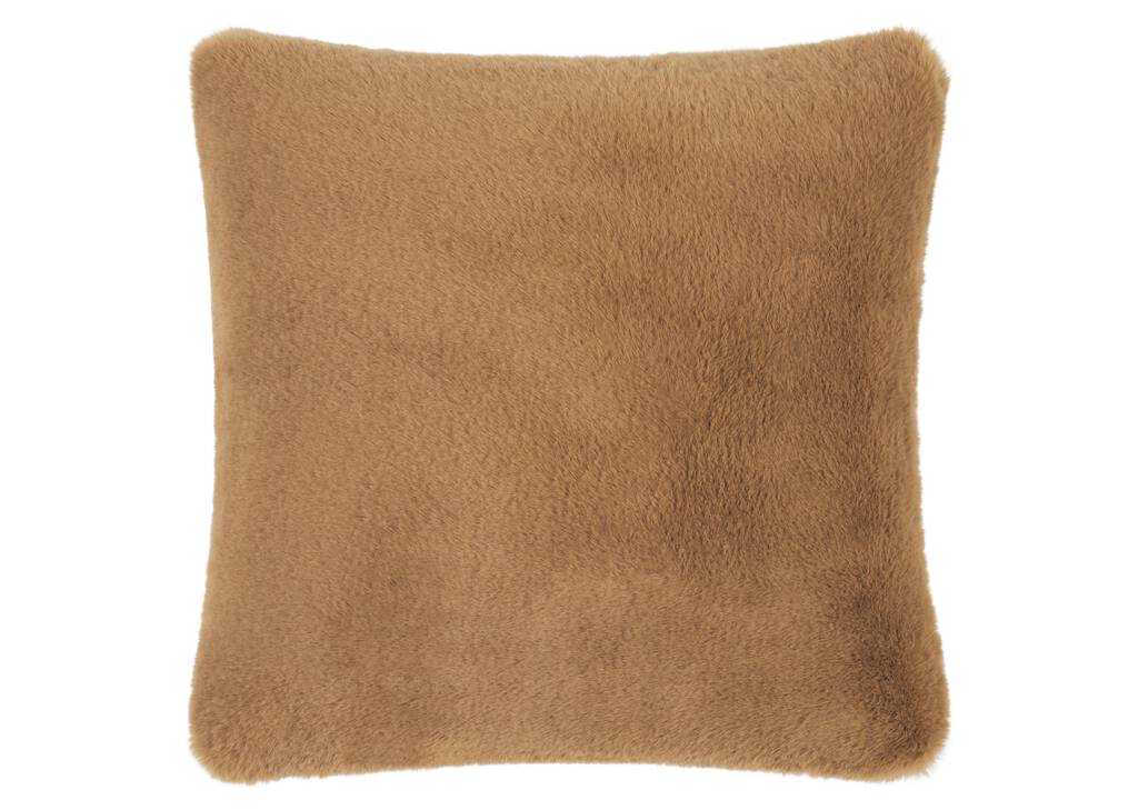 Flora Faux Fur Toss 20x20 Caramel