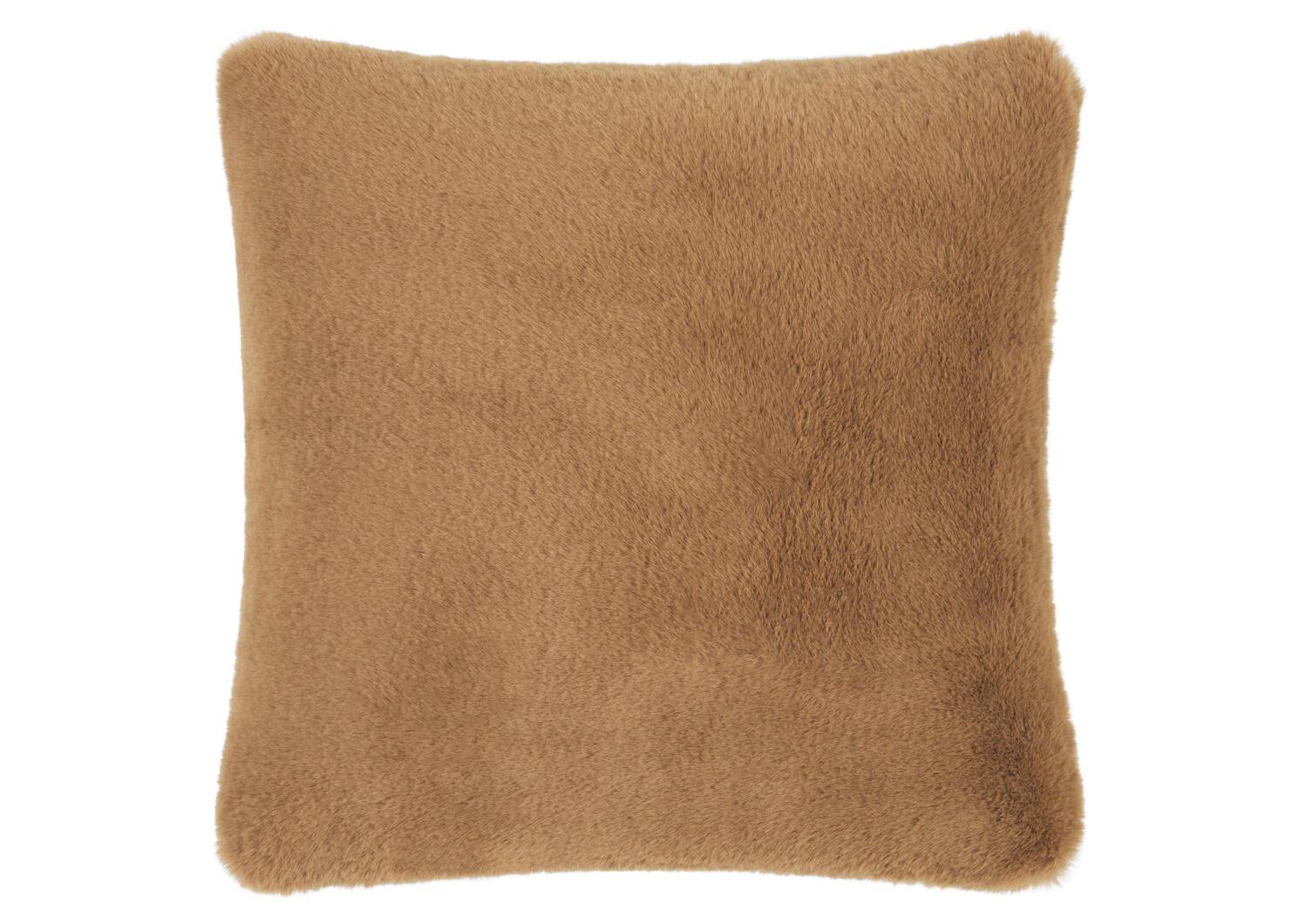 Coussin fausse fourr Flora 20x20 caramel