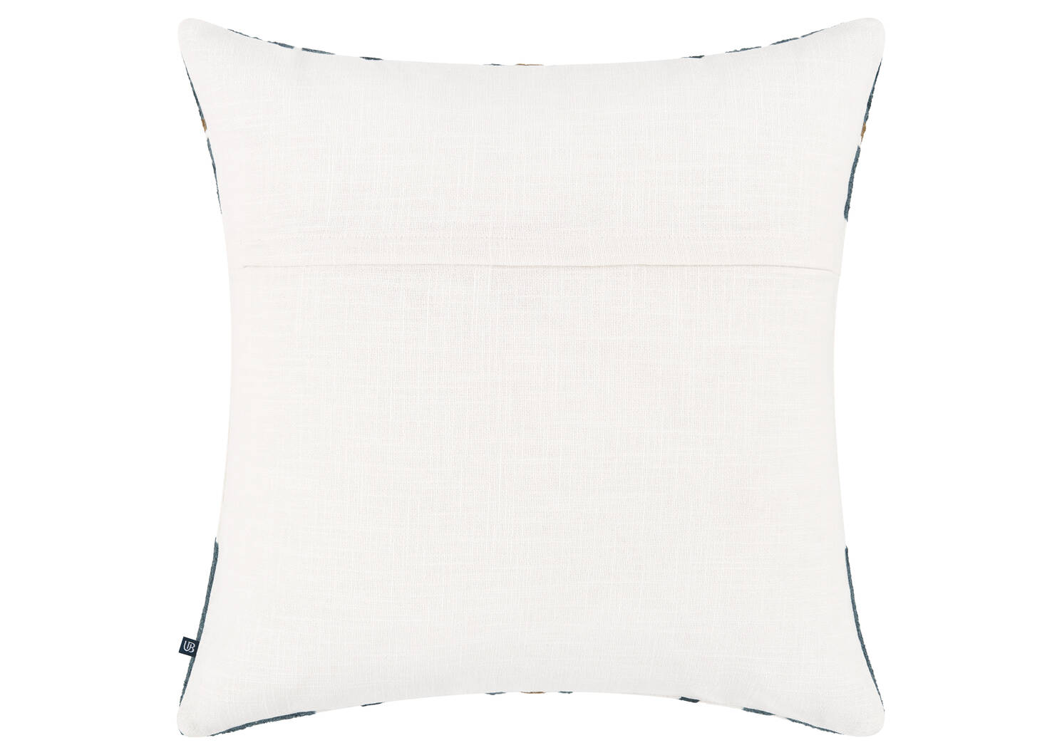 Coussin en coton Manon 20x20 ivoire/bleu