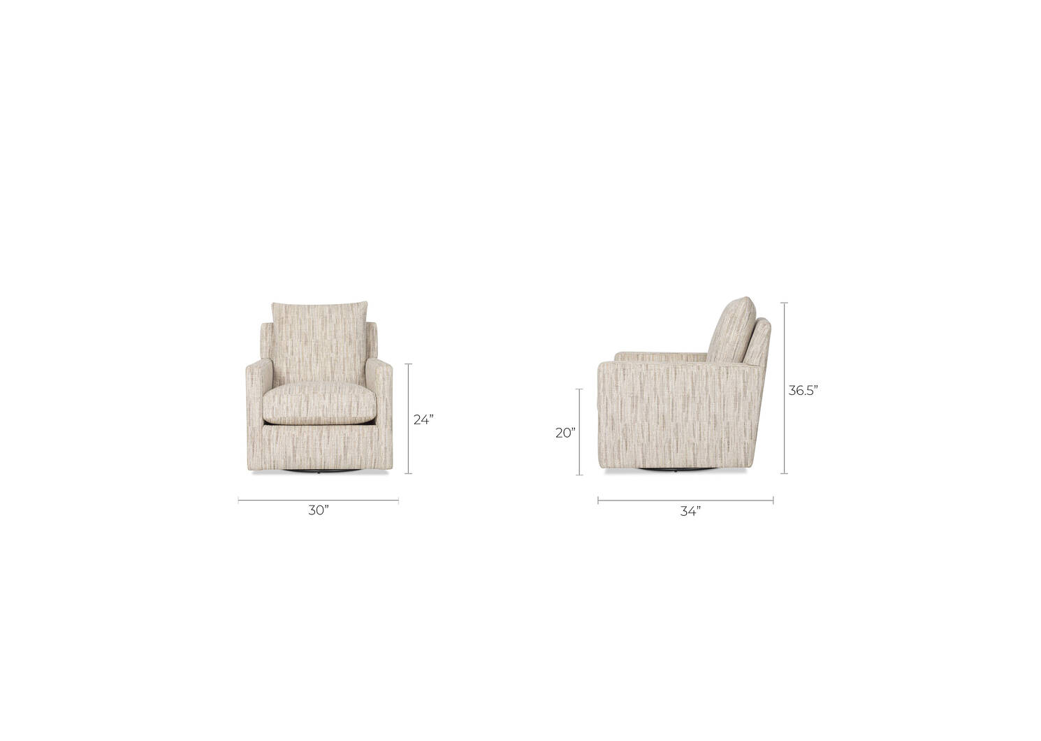 Sadie Swivel Armchair -Josie Sand