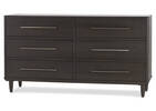 Luna 6 Drawer Dresser -Stone Cocoa