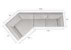 Altamira Sofa Chaise -Mina Dove, LCF