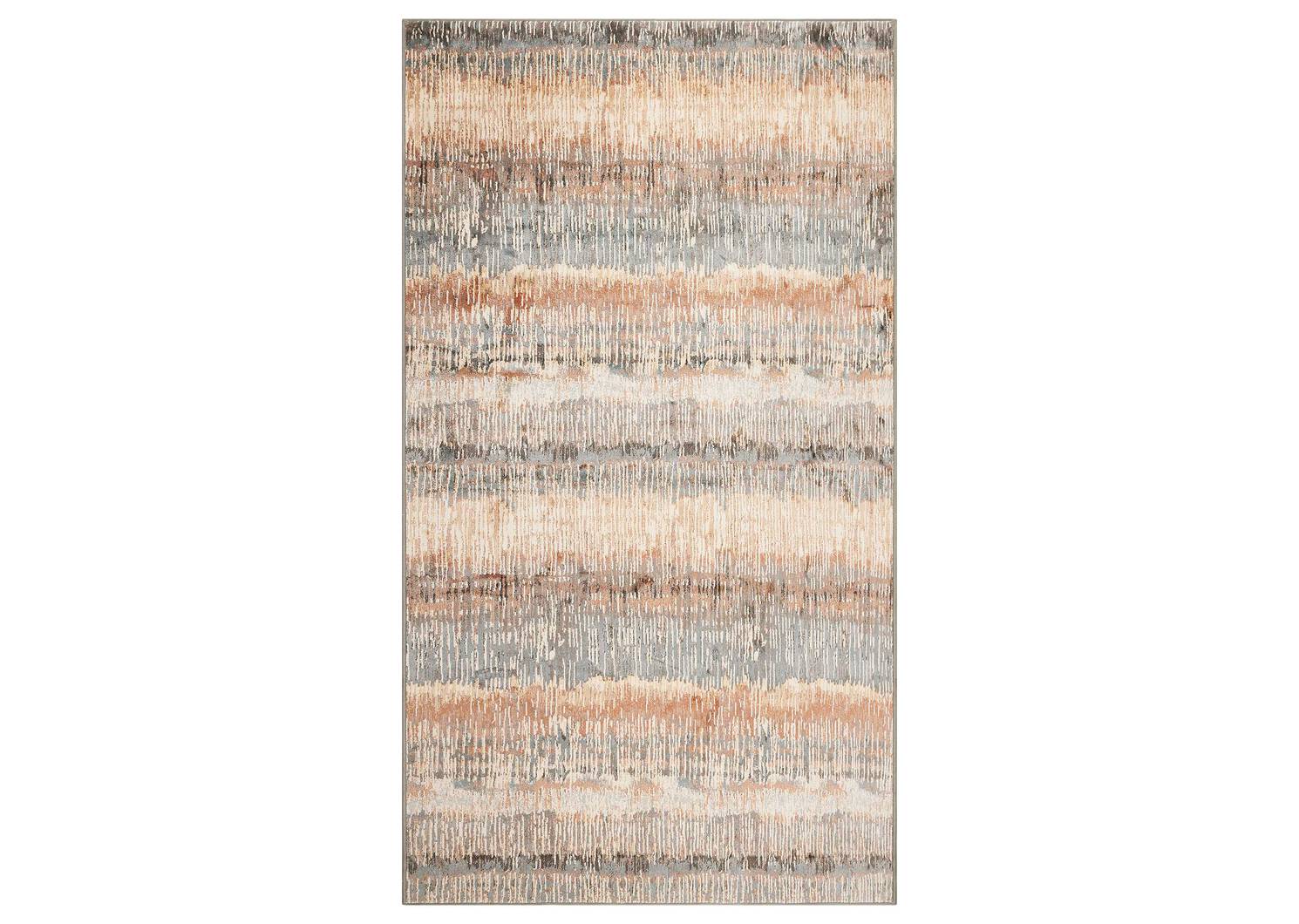 Tapis Dahl 63x90 terre brûlée/bleu