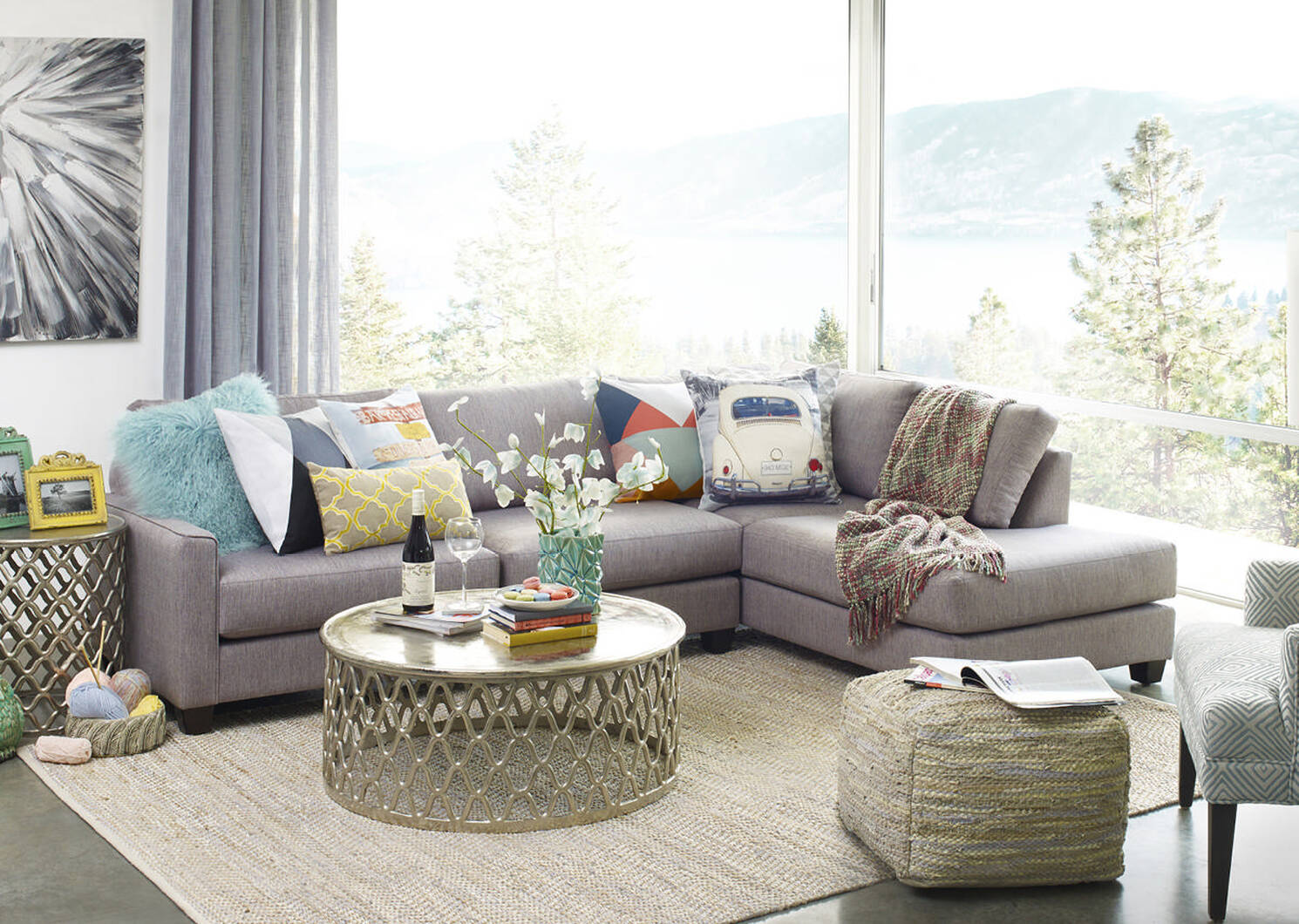 Ashbury Coffee Table -Raw Nickel