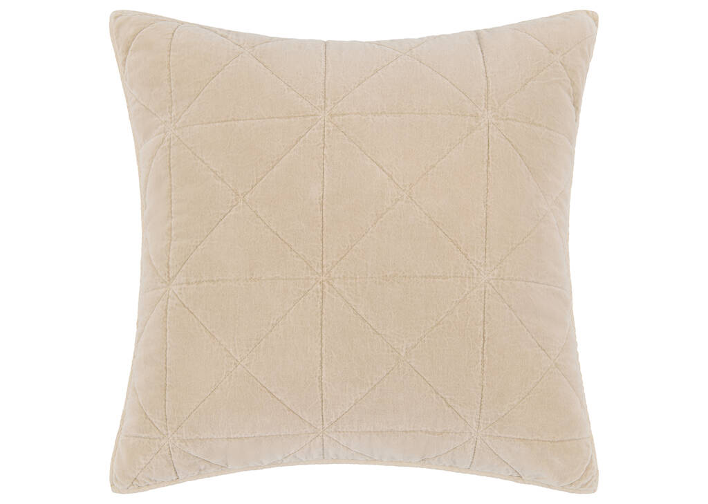 Couvre-oreiller vel. de coton Joye latté