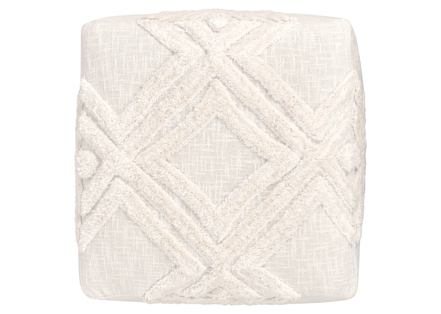 Romi Cotton Pouf Ivory