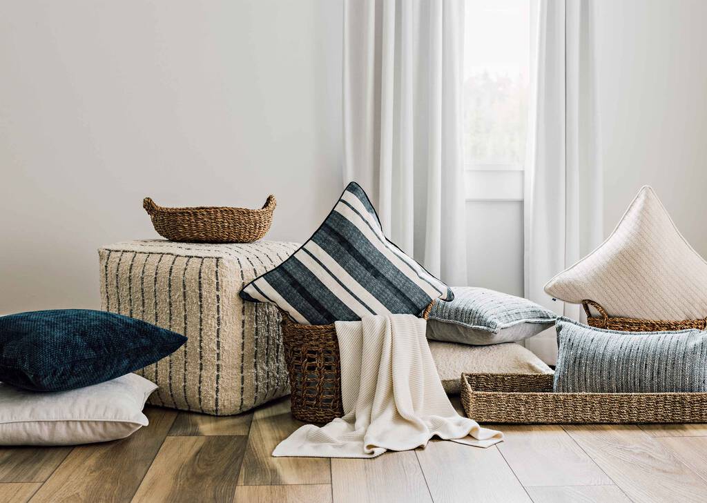 Albany Striped Pillow 20x20 Grey/Ivor