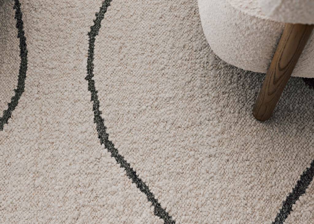 Tapis en laine Ramsey 60x96 ivoire/noir
