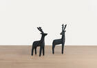Nordic Reindeer Statue Set Black