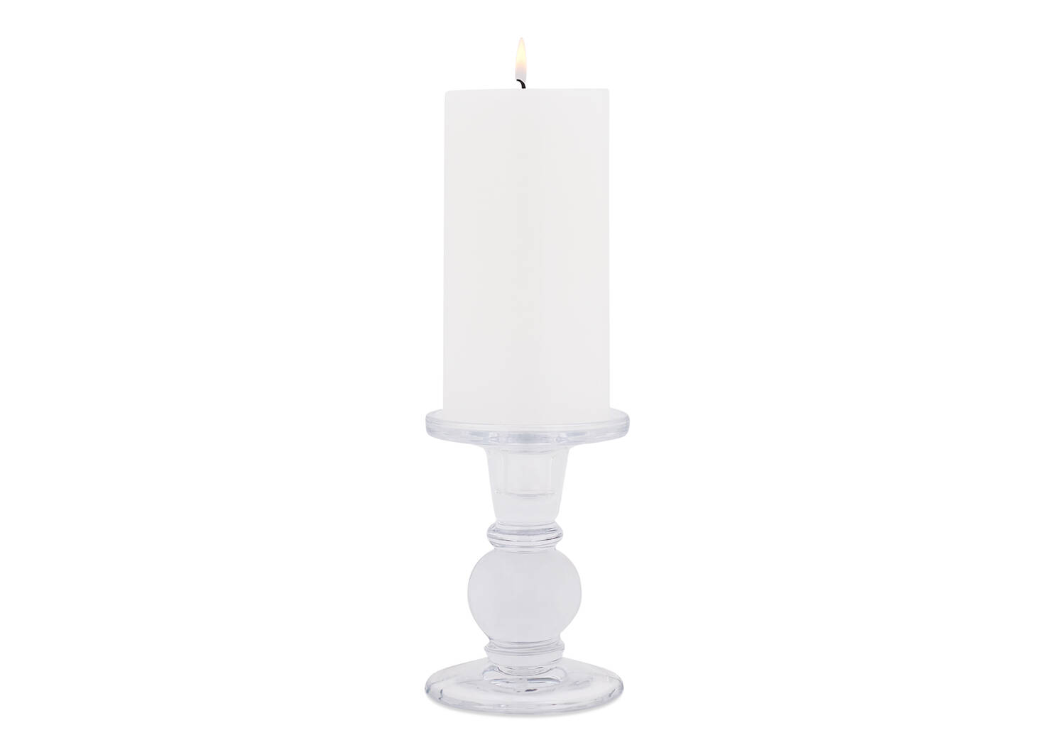 Octavia Candle Holder Short Glass