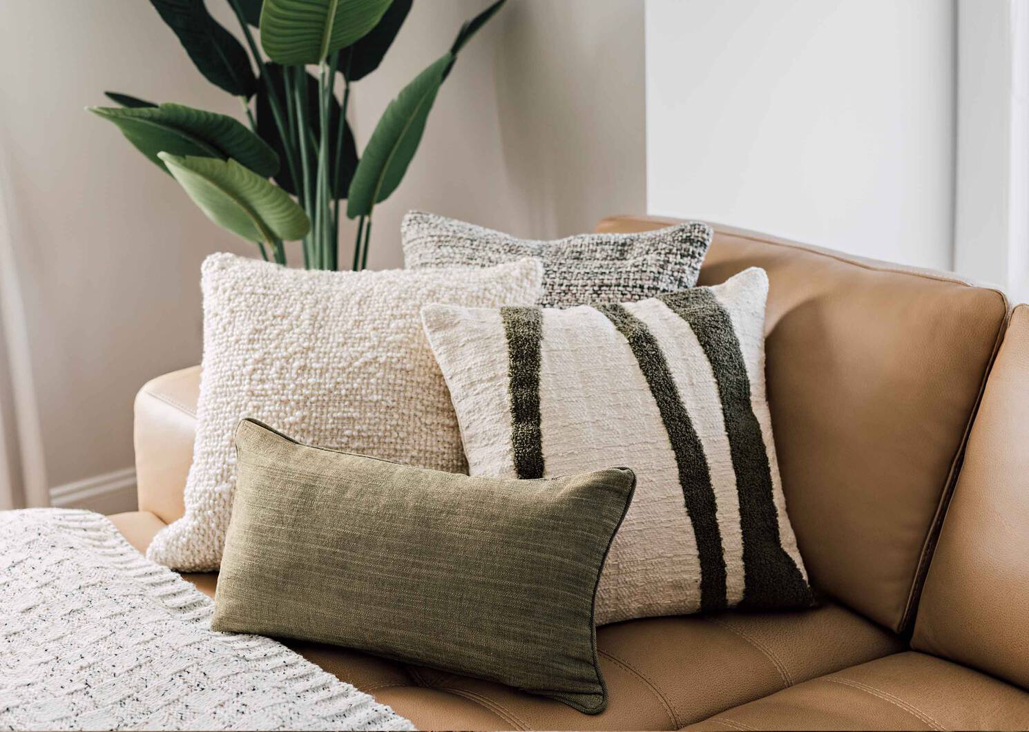 Coussin en boucle Cleo 20x20 ivoire