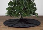 Flora Faux Fur Tree Skirt Black
