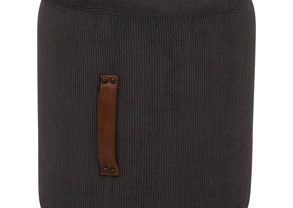 Carrie Ottoman -Sorrento Charcoal
