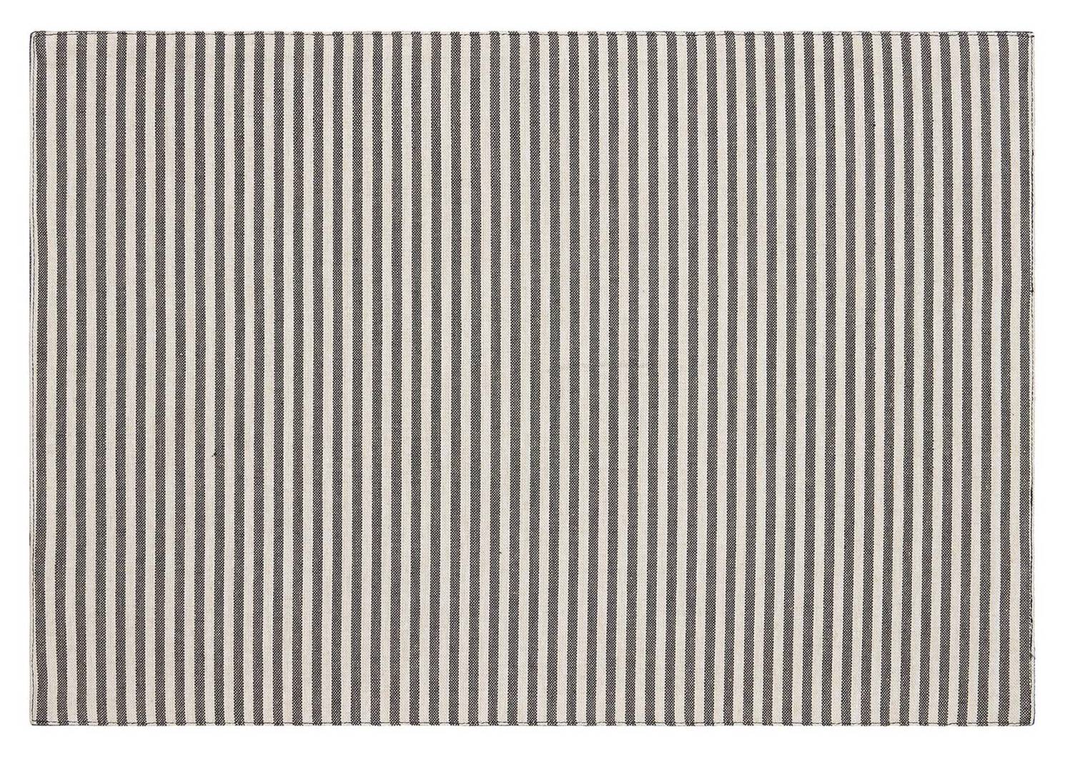 Beaumaris Stripe Placemat Charcoal/Nat