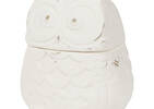 Topher Owl Canisters -Antique White