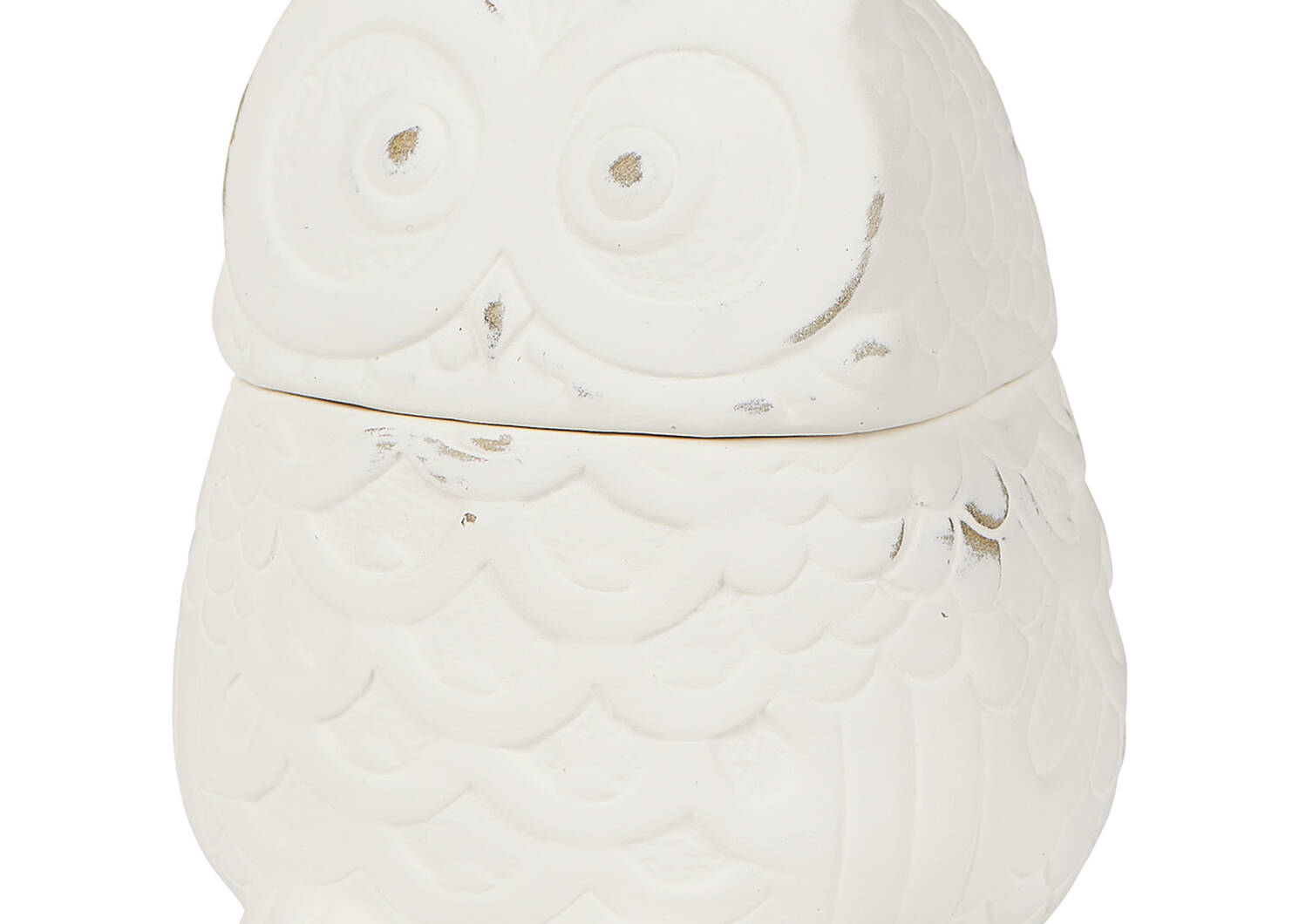Topher Owl Canisters -Antique White